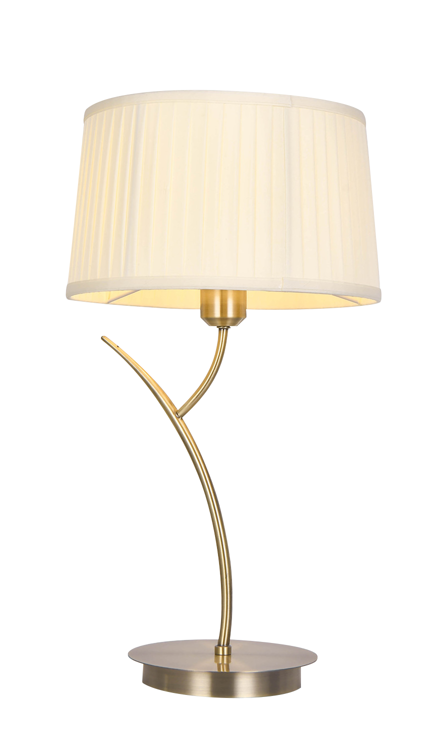 Sobremesa Magni Cuero Beige E27 de Fabrilamp, vista frontal. Iluminación elegante para tu hogar.