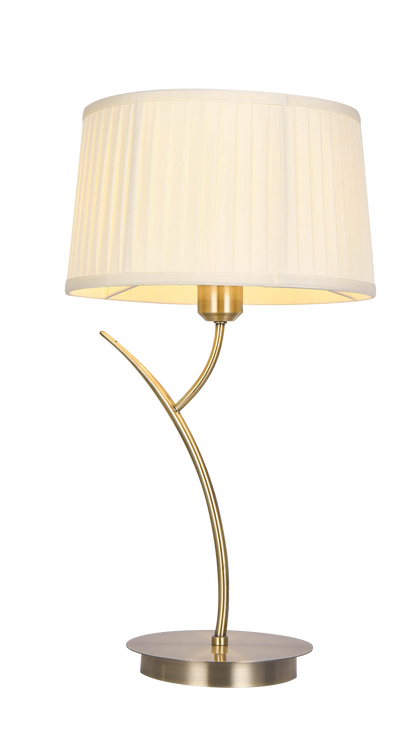 Sobremesa Magni Cuero Beige E27 de Fabrilamp, vista frontal. Iluminación elegante para tu hogar.