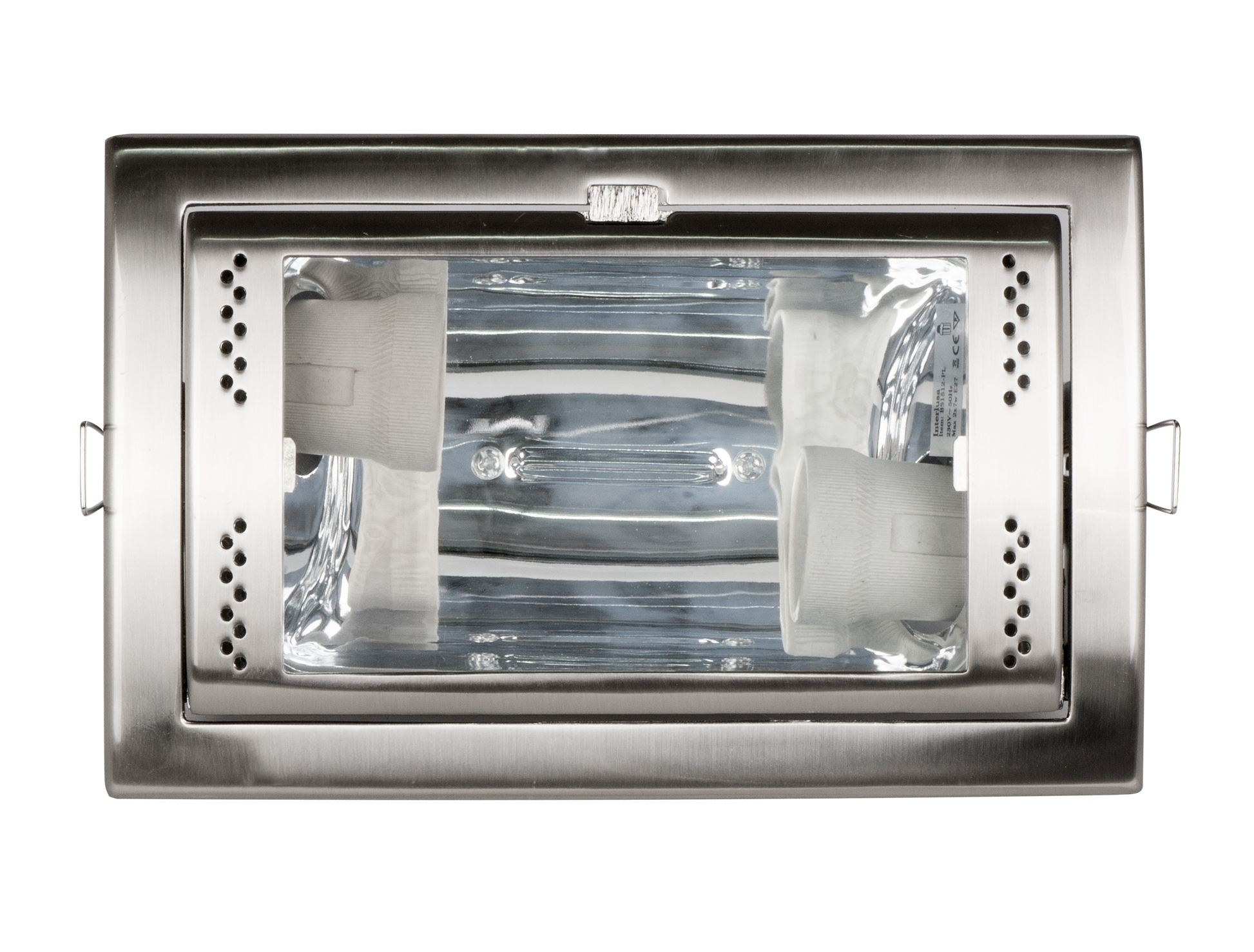 Lámpara de techo rectangular de níquel, perfecta para pasillos