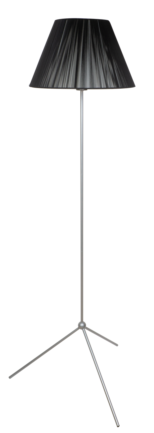 Lámpara de pie Trip4 fabricada en hilo color negro y plata, ideal para iluminar tu salón