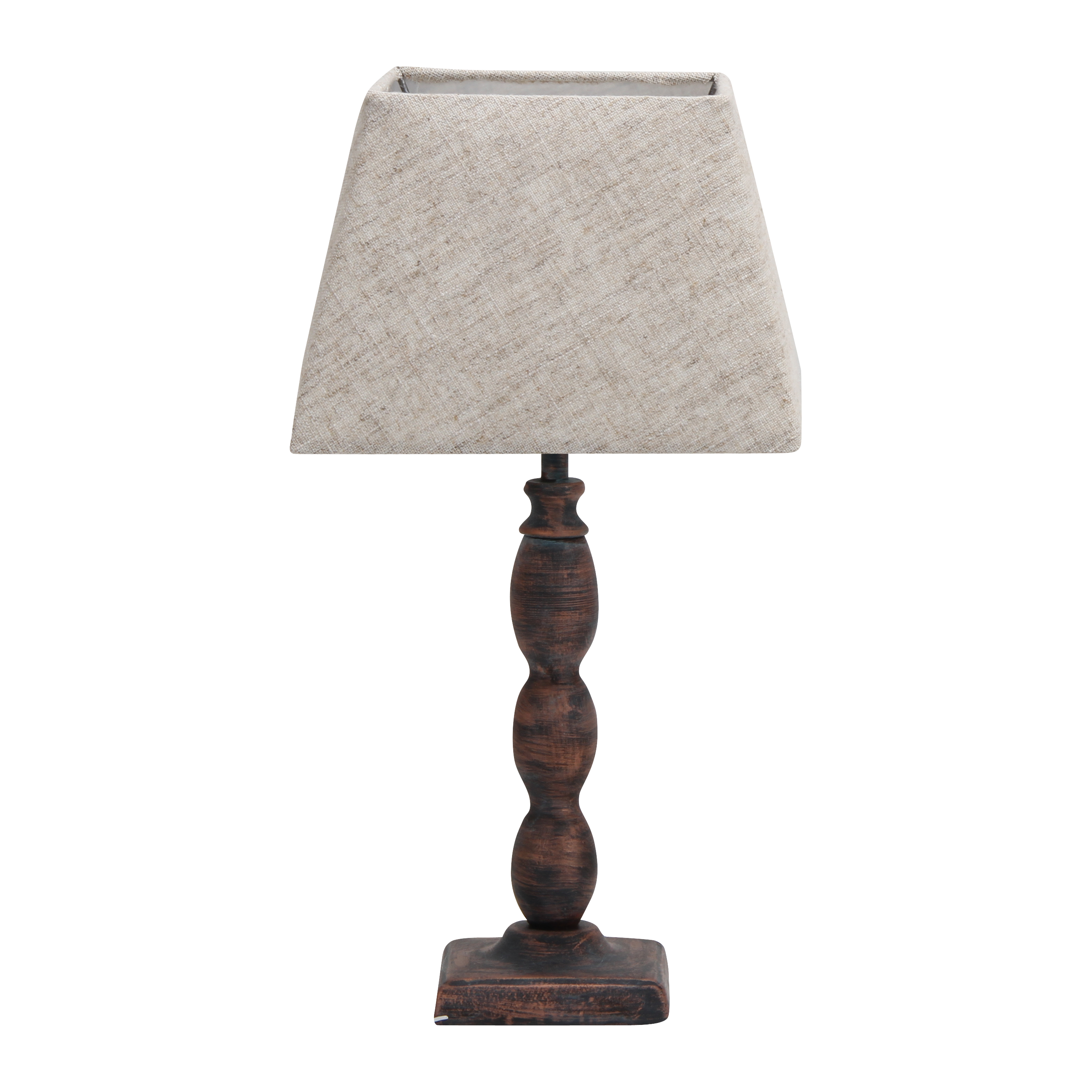 Sobremesa Gurami Marrón Rústico E27 de Fabrilamp, vista general. Compra en luzguru.com