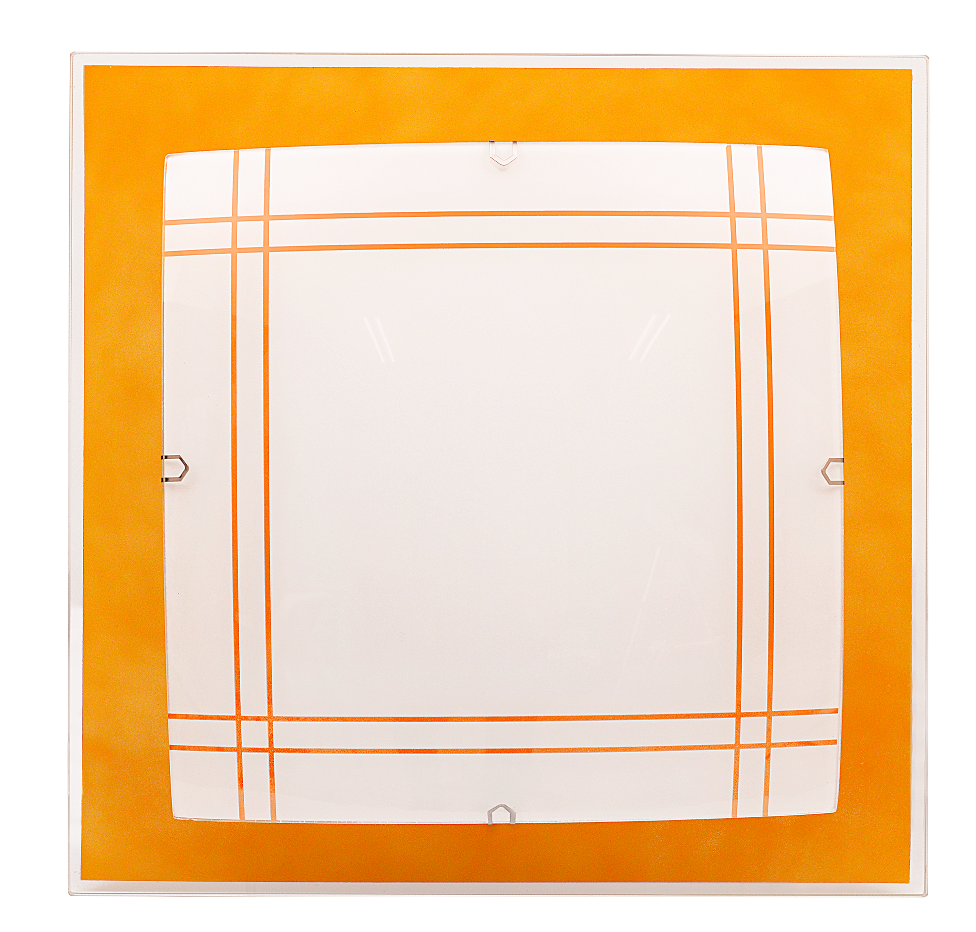 Plafón Amet fabricado en Cristal color Naranja, ideal para Cocina