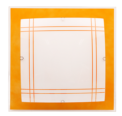 Plafón Amet fabricado en Cristal color Naranja, ideal para Cocina