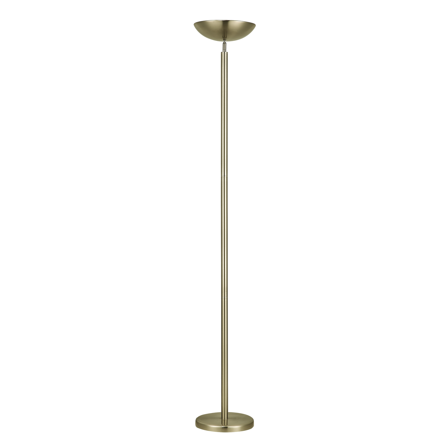 Lámpara de pie Luyten fabricada en metal color cuero, ideal para interiores