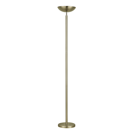 Lámpara de pie Luyten fabricada en metal color cuero, ideal para interiores