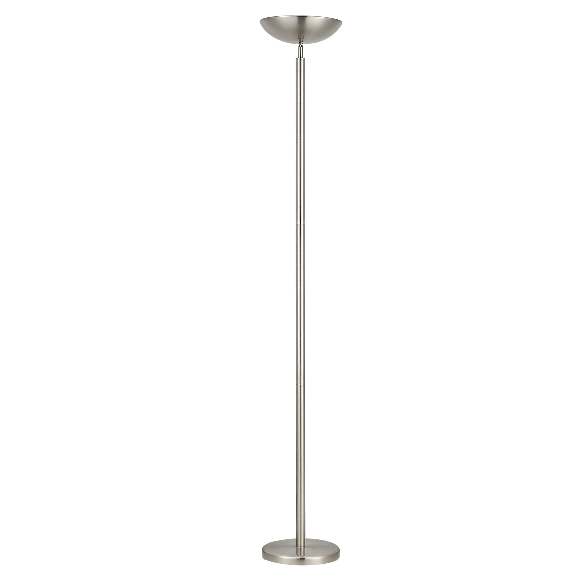 Lámpara de pie Luyten fabricada en metal color níquel