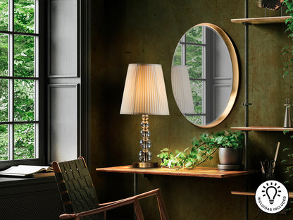 Lámpara de Sobremesa Mercury 61 cm Cristal Champán y Latón Schuller en ambiente decorado | Schuller