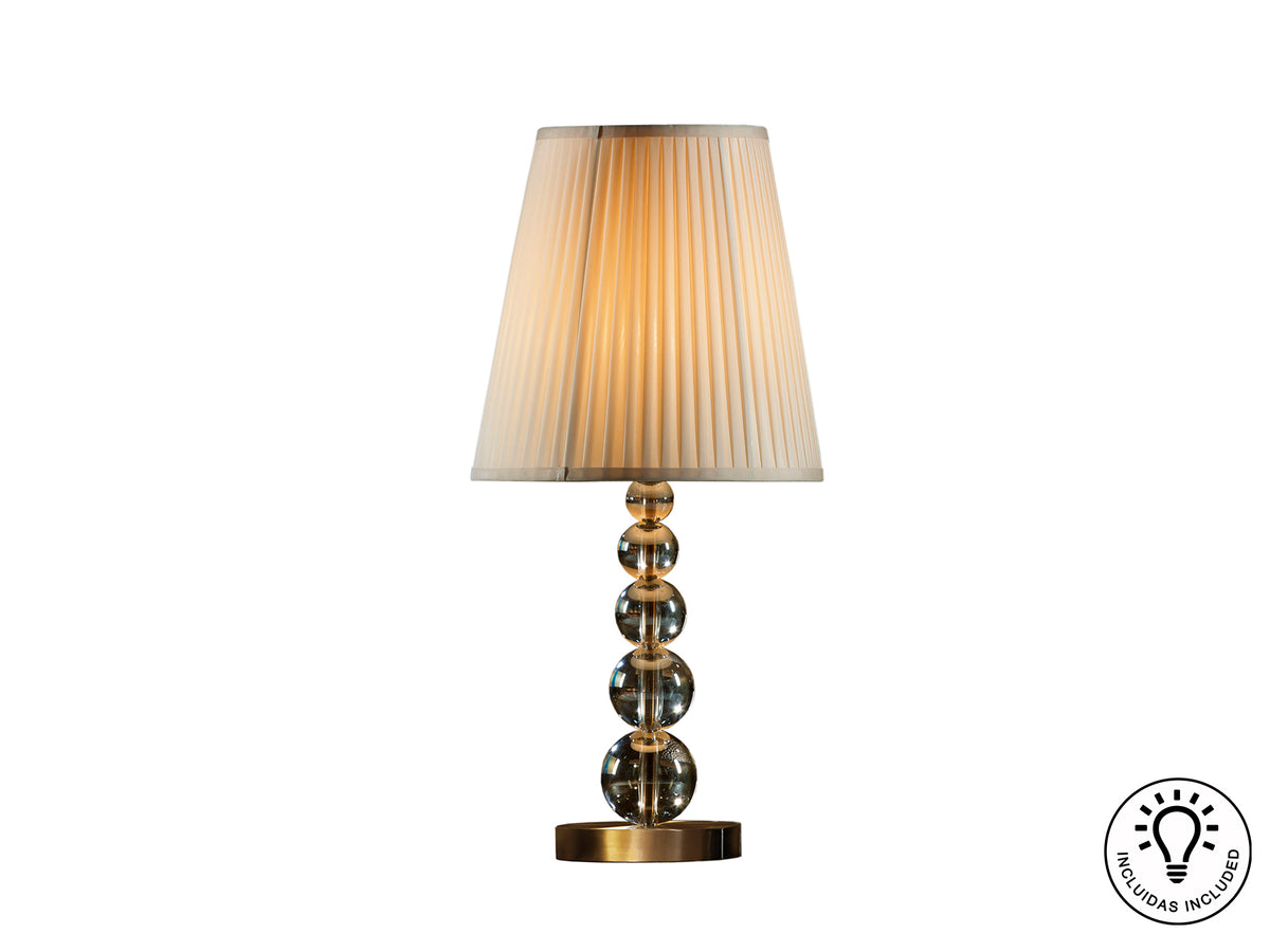 Lámpara de Sobremesa Mercury 61 cm Cristal Champán y Latón Schuller - vista principal | Schuller
