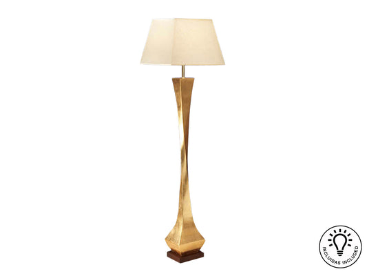 Lámpara de Pie Deco 172 cm Oro y Nogal Schuller - vista principal | Schuller
