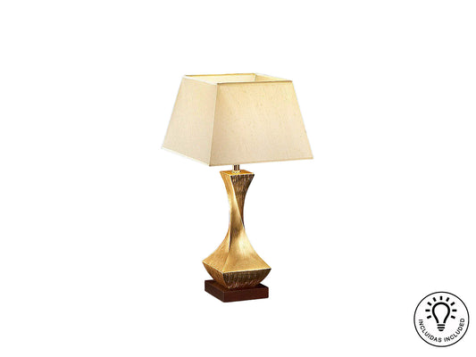 Lámpara de Sobremesa Deco 64 cm Pan de Oro y Nogal Schuller - vista principal | Schuller