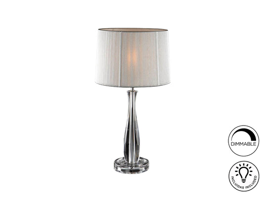 Lámpara de Sobremesa Lin 51 cm Transparente y Plata Schuller - vista principal | Schuller
