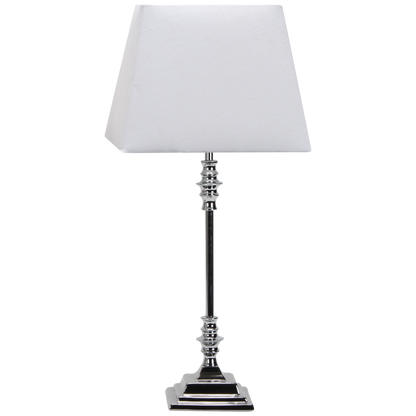 Sobremesa Shubunkin Cromo E27 de Fabrilamp, vista frontal. Iluminación elegante para tu hogar.