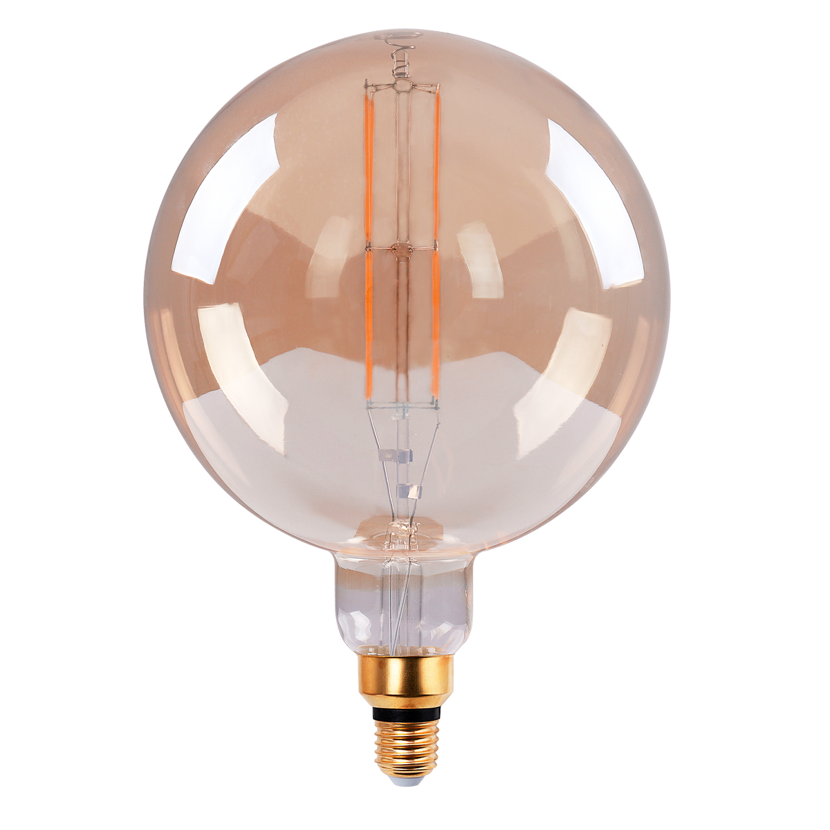 Bombilla LED con filamento vertical visible, ideal para salón