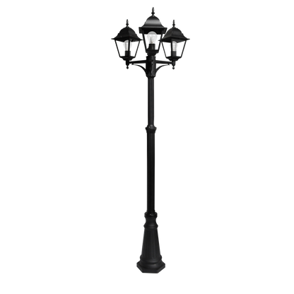 Farola negra de estilo clásico ideal para patio