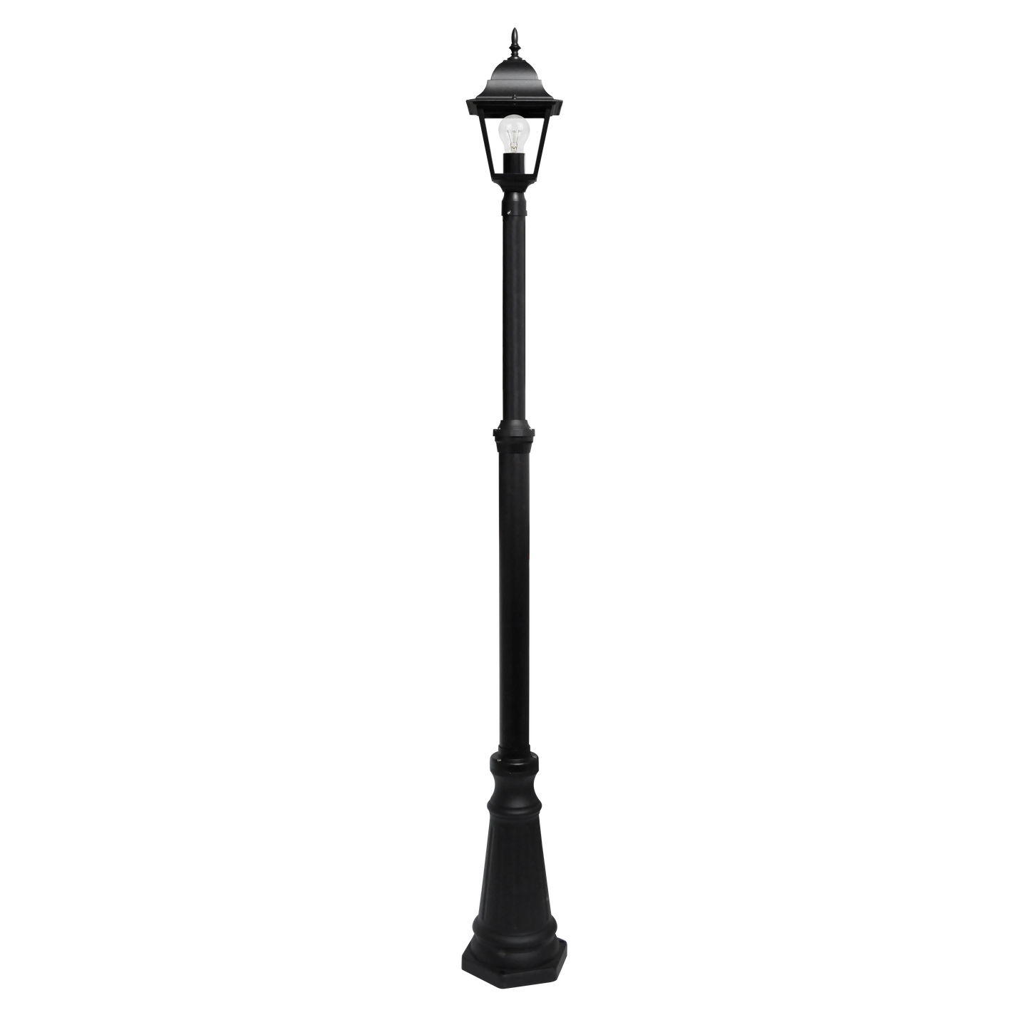Farola negra regulable, perfecta para iluminar tu jardín