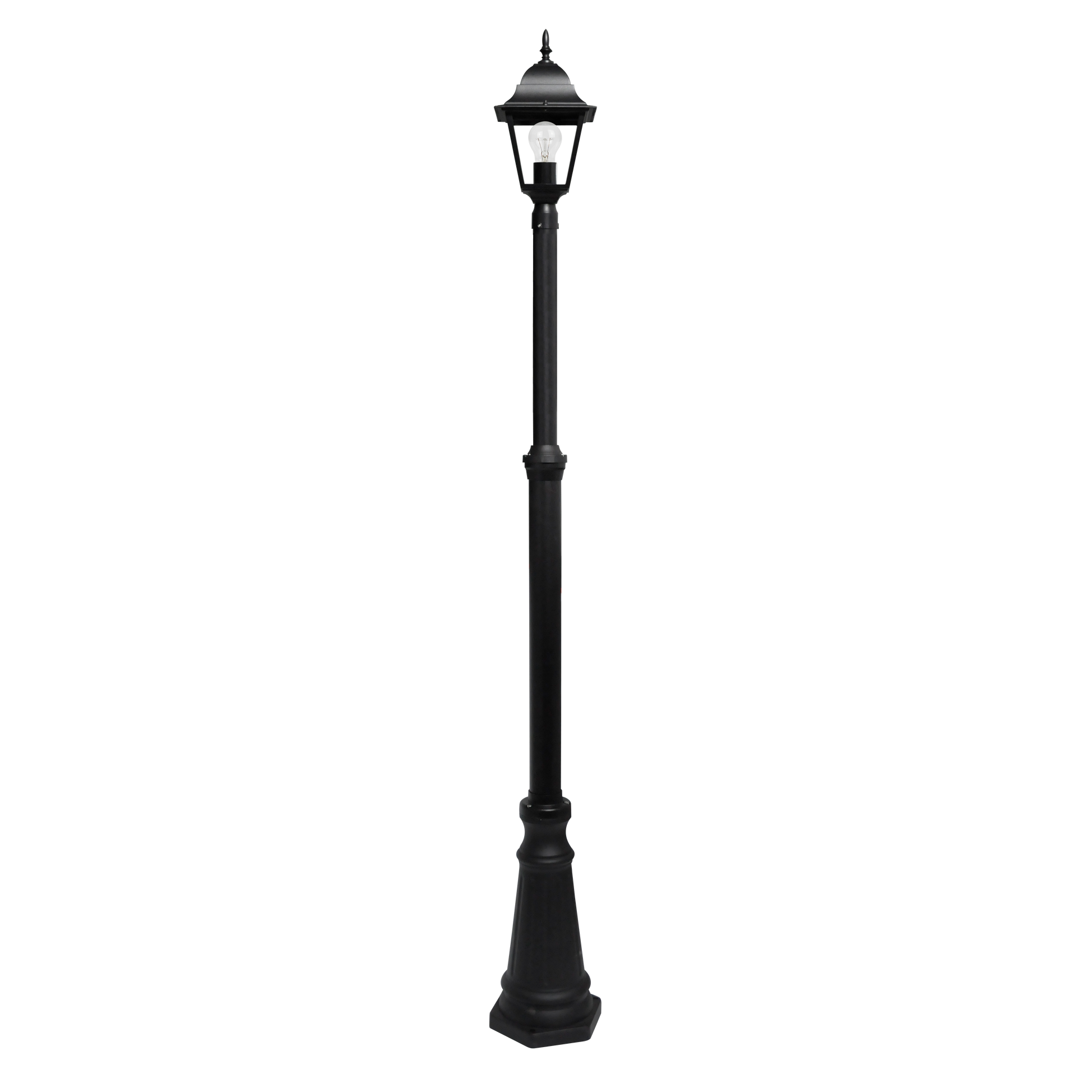 Farola negra regulable, perfecta para iluminar tu jardín
