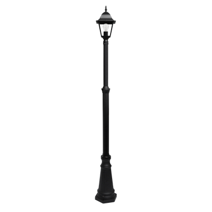 Farola negra regulable, perfecta para iluminar tu jardín