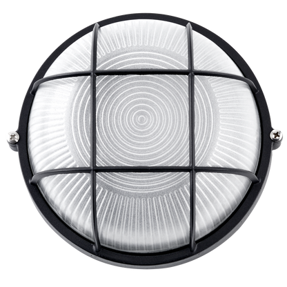 Aplique Apus fabricado en aluminio color negro, ideal para iluminación exterior moderna