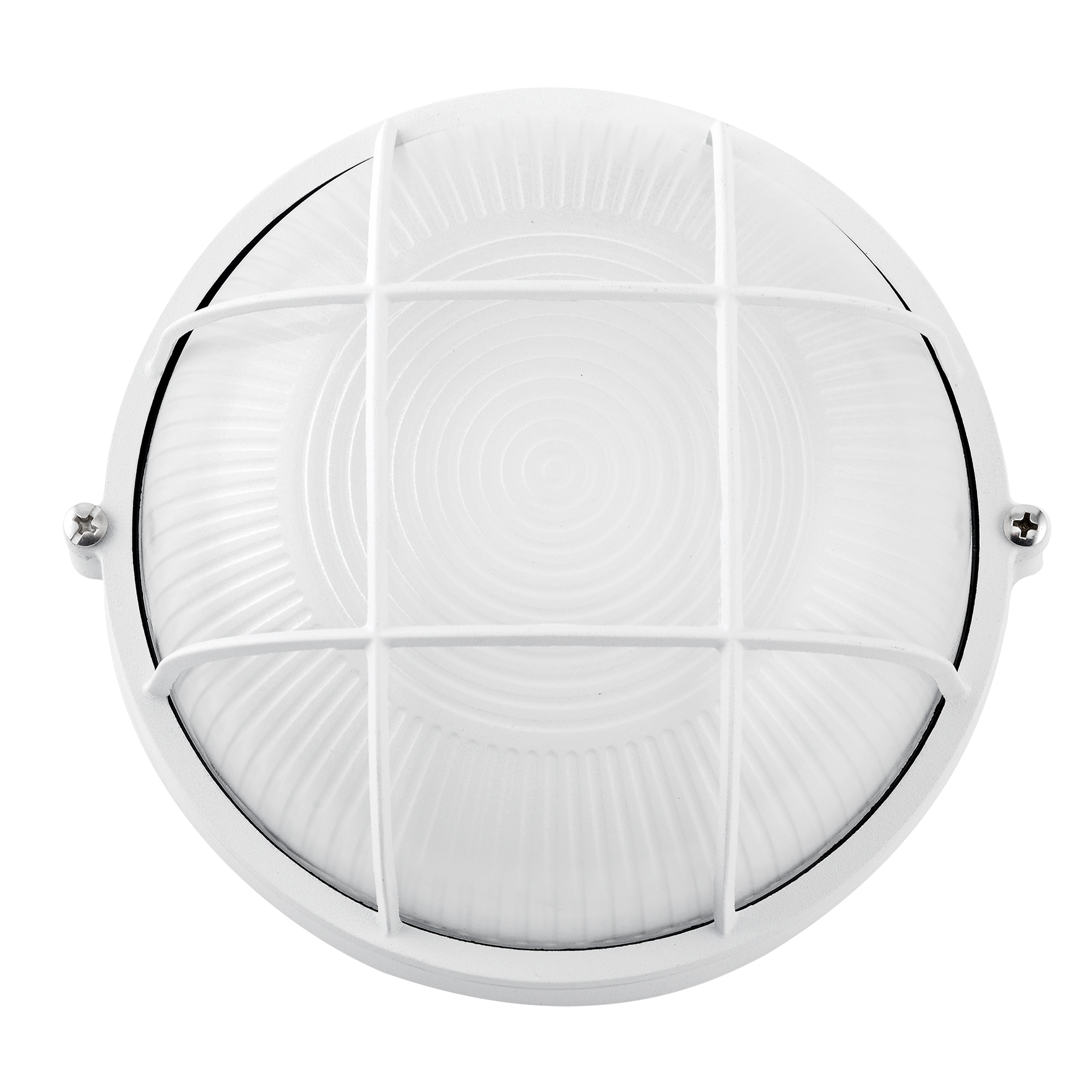 Aplique Apus fabricado en aluminio color blanco, ideal para iluminación exterior
