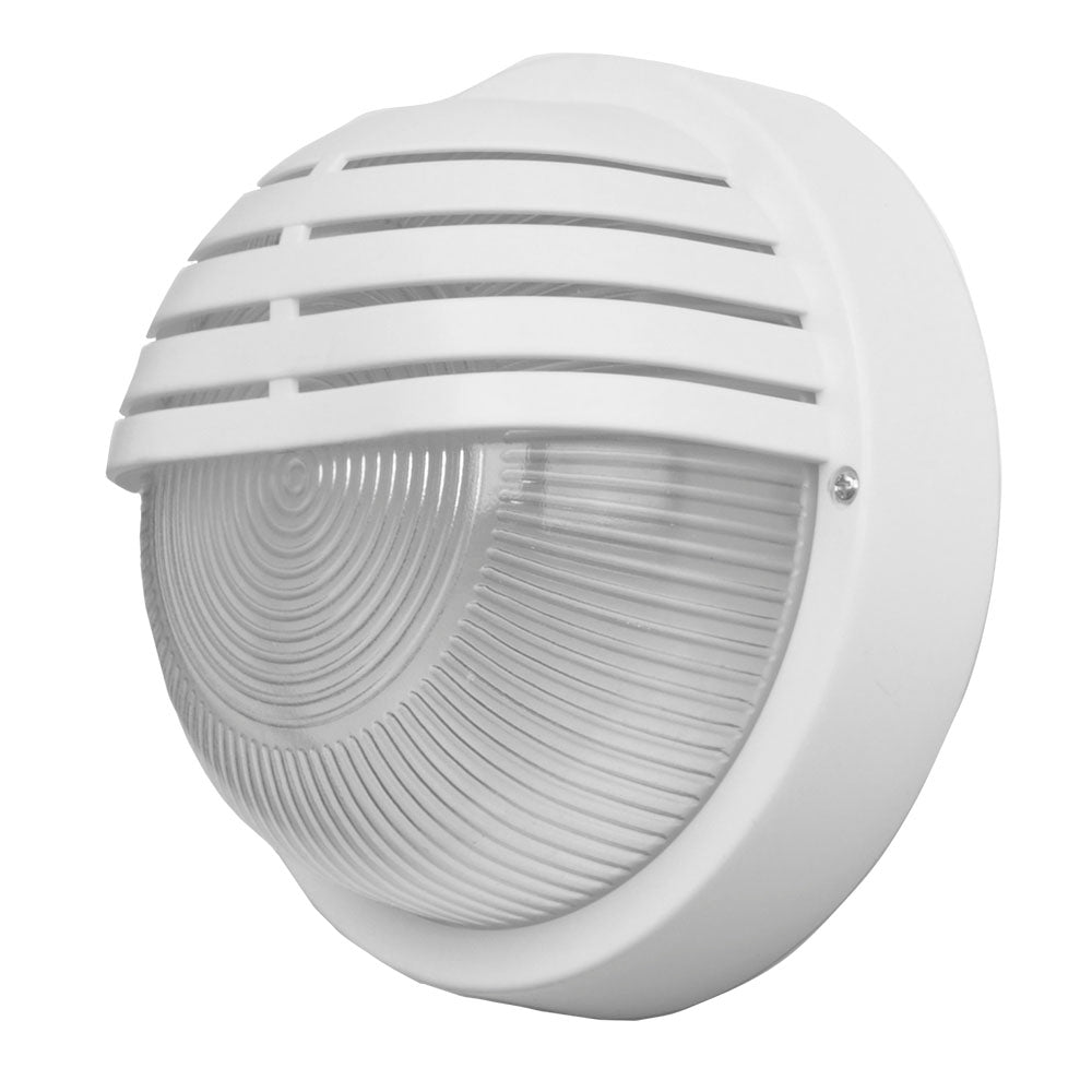 Aplique Canopus fabricado en Policarbonato color Blanco, ideal para exterior