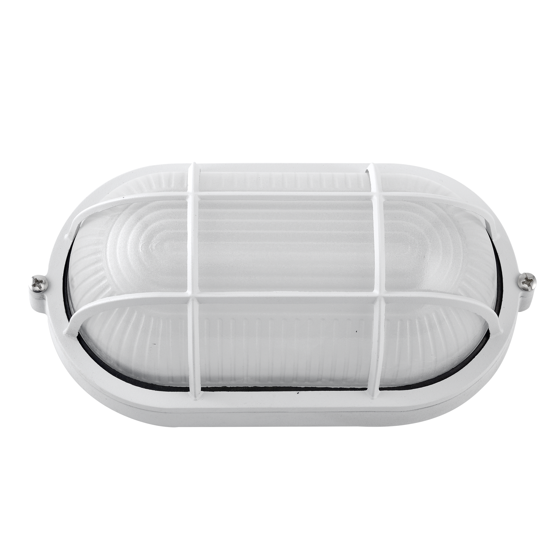 Aplique exterior oval aluminio Apus pequeño blanco 9x21x10,5 cm IP44 de Fabrilamp