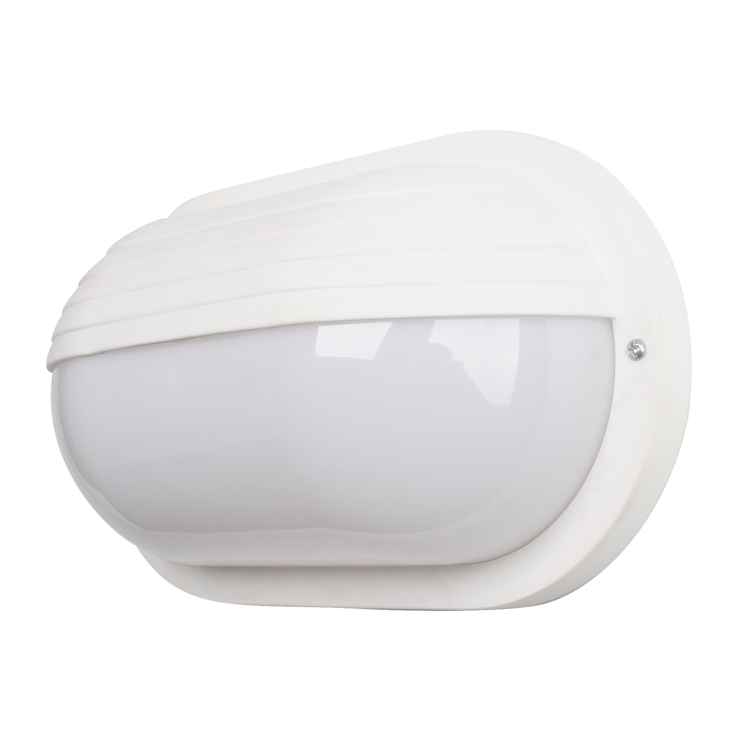 Aplique exterior oval Canopus grande blanco de Fabrilamp, iluminación exterior moderna IP44