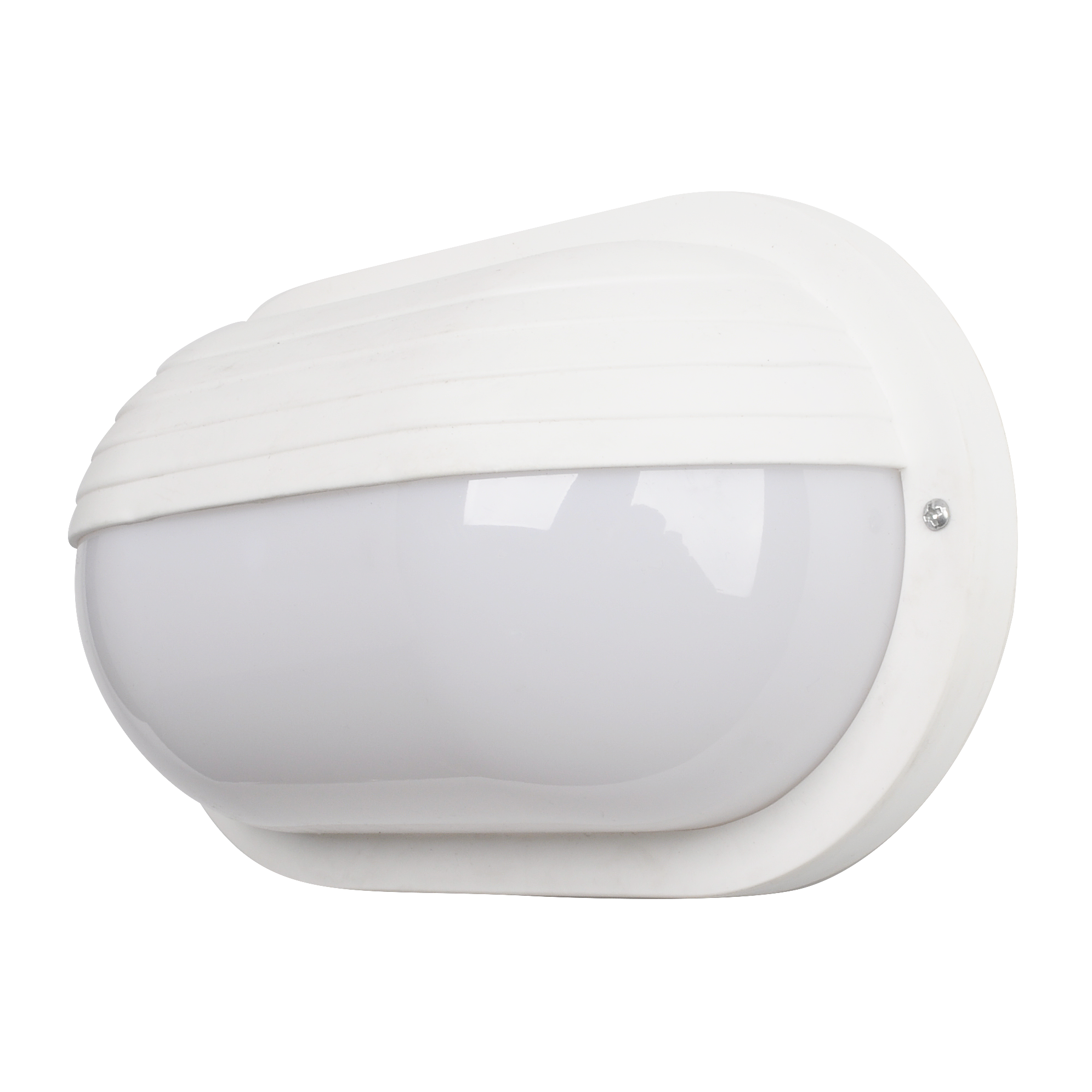 Aplique exterior oval Canopus grande blanco de Fabrilamp, iluminación exterior moderna IP44