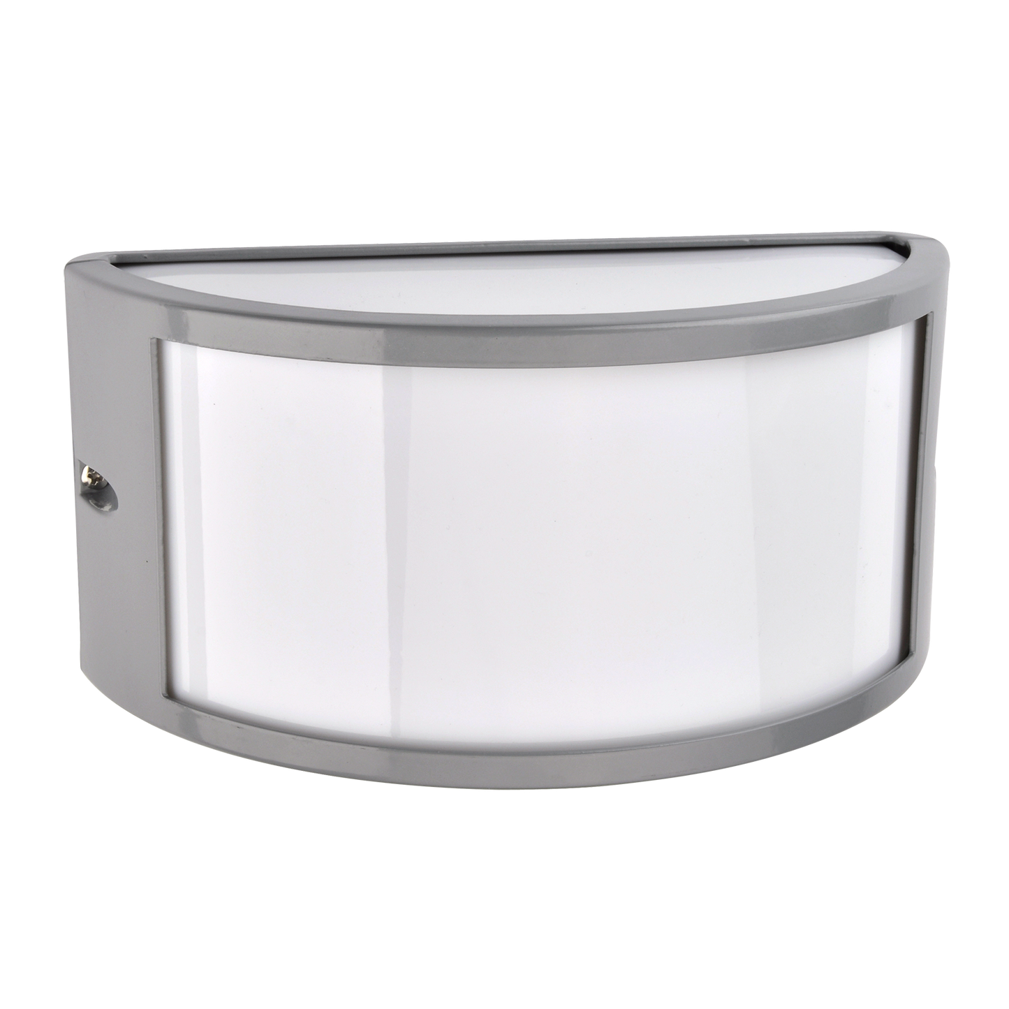 Aplique Ara fabricado en aluminio color gris, ideal para iluminar tu terraza