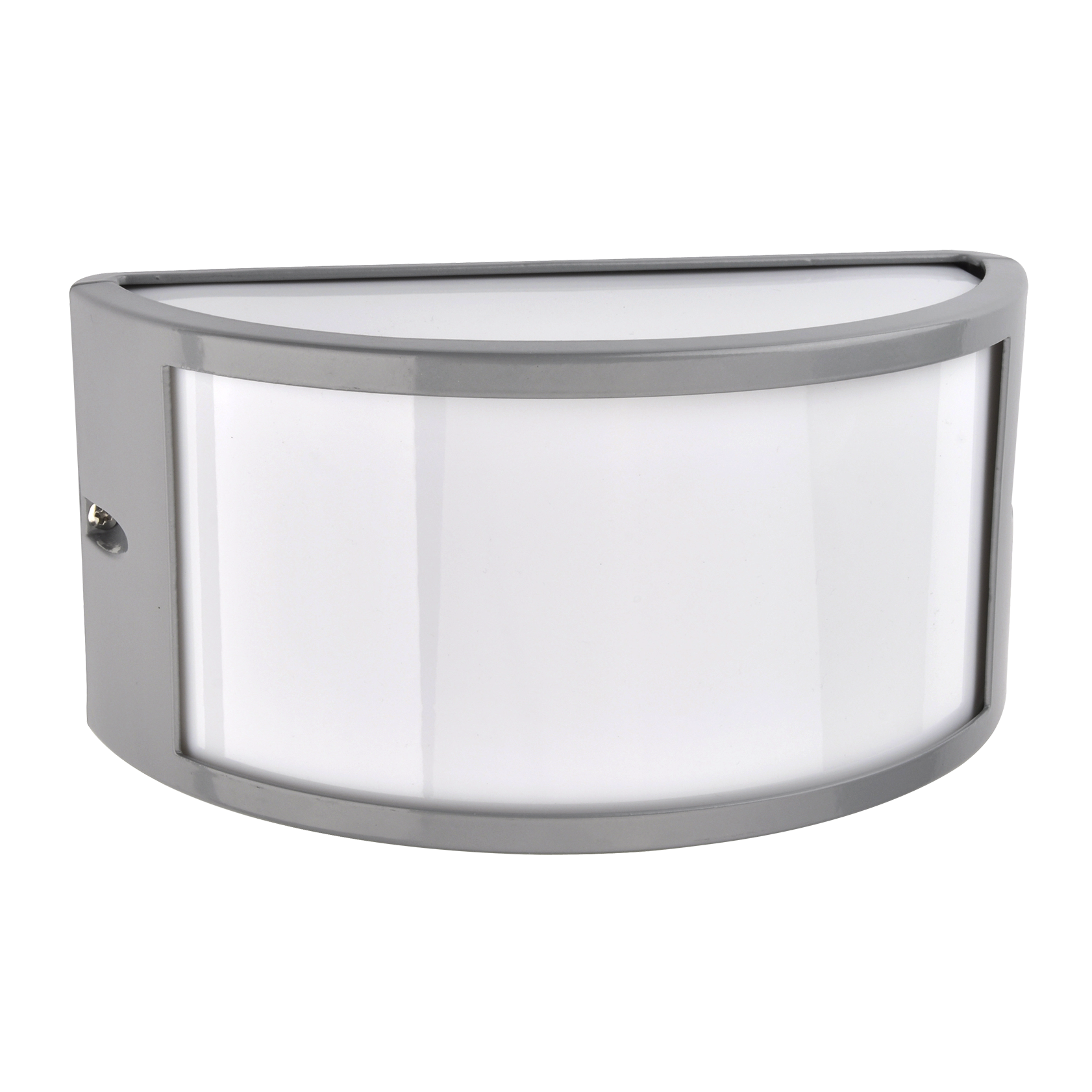 Aplique Ara fabricado en aluminio color gris, ideal para iluminar tu terraza