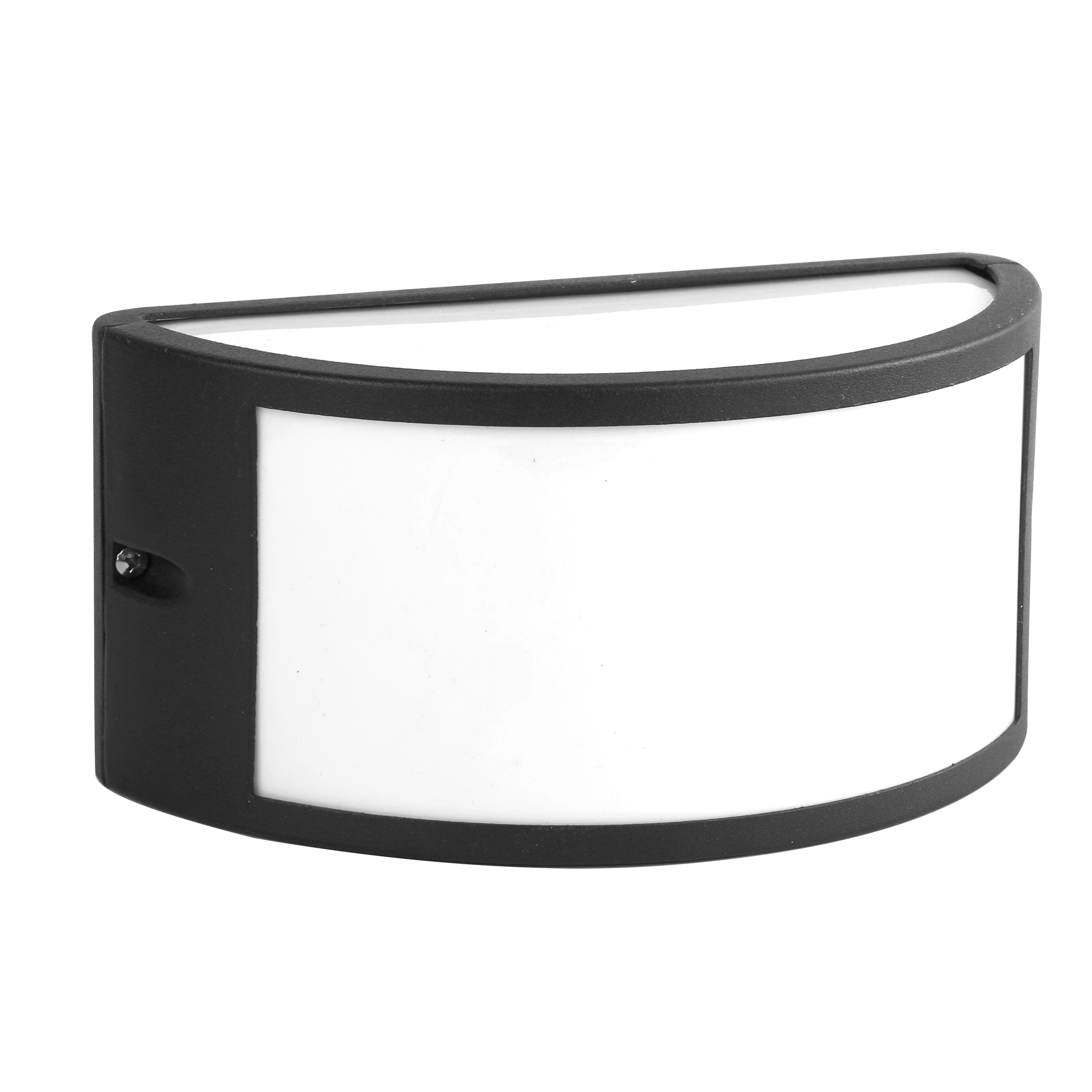 Aplique exterior Ara negro de aluminio, diseño moderno y resistente al agua IP44 de Fabrilamp. Luz directa e indirecta.