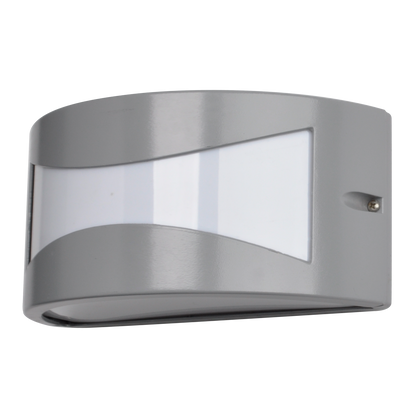Aplique Hadar fabricado en Aluminio color Gris, ideal para Iluminación Exterior