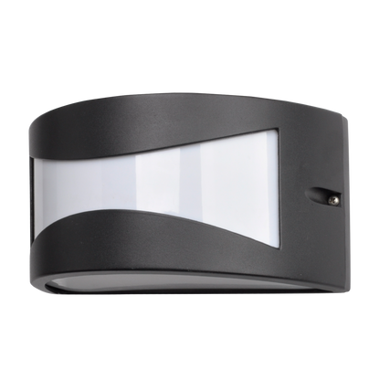 Aplique Hadar fabricado en Aluminio color Negro con protección IP44