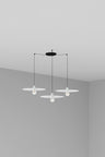 PLAT 3L Colgante Blanco Estilo Escandinavo FARO, luminaria colgante de diseño minimalista 68146-3L