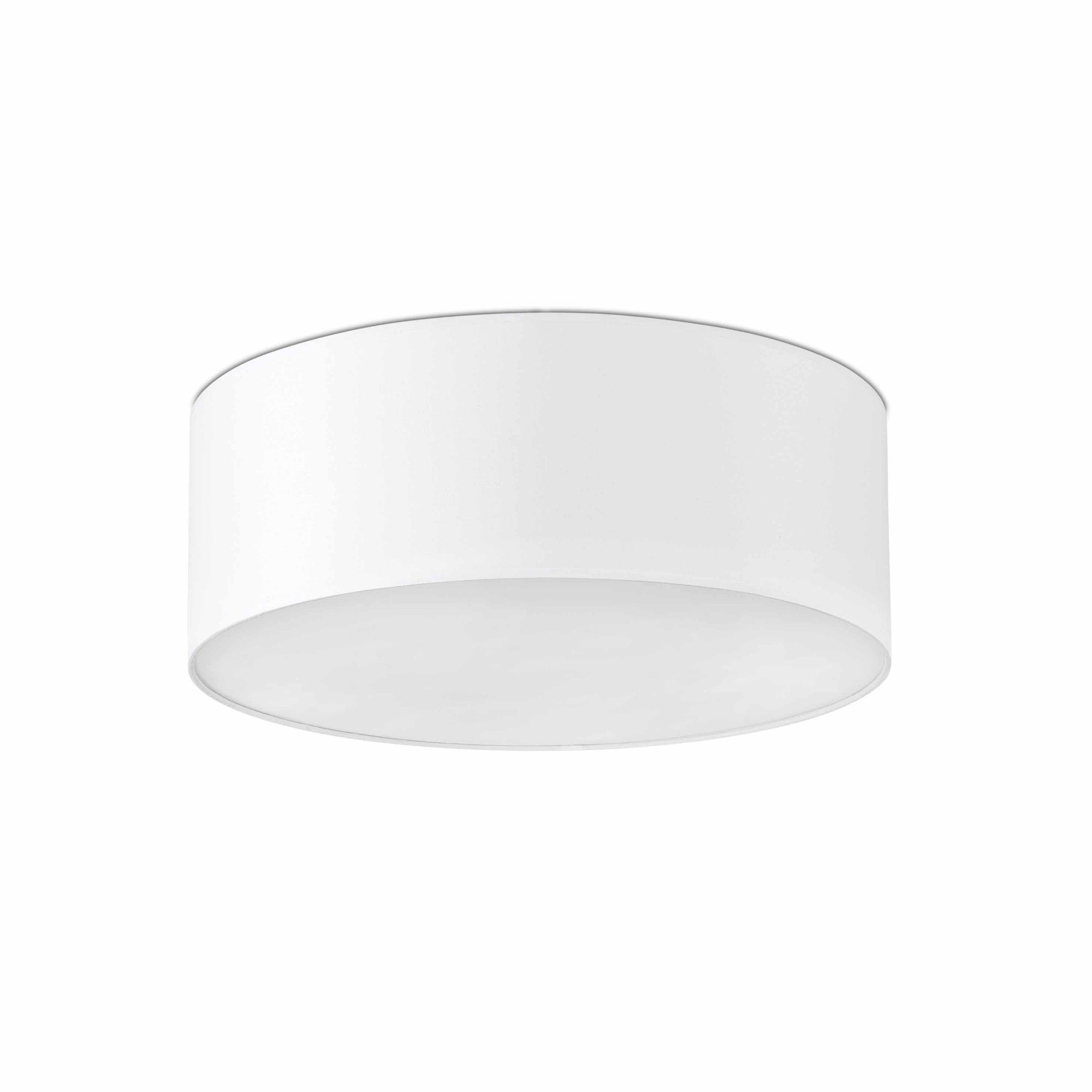 Plafón LED Textil Blanco Faro Seven 500, iluminación interior minimalista