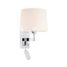 ARTIS Aplique con Lector Cromo y Beige FARO 68493-02 para dormitorio