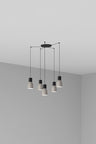 Lámpara colgante KOMBO gris moderna FARO, referencia 68591-5L