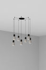 Lámpara colgante KOMBO moderna gris FARO, diseño Nutcreatives, ref. 68591-7L
