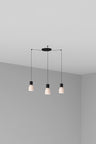 KOMBO Lámpara Colgante Diseño Geométrico Beige 3L FARO 68592-3L