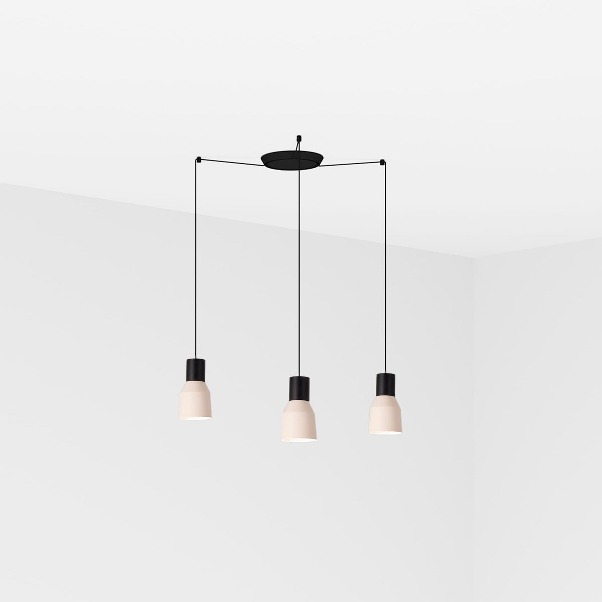 Lámpara Colgante Kombo 3L Nutcreatives FARO - 12 cm, Beige | FARO · Ref. 68592-3L