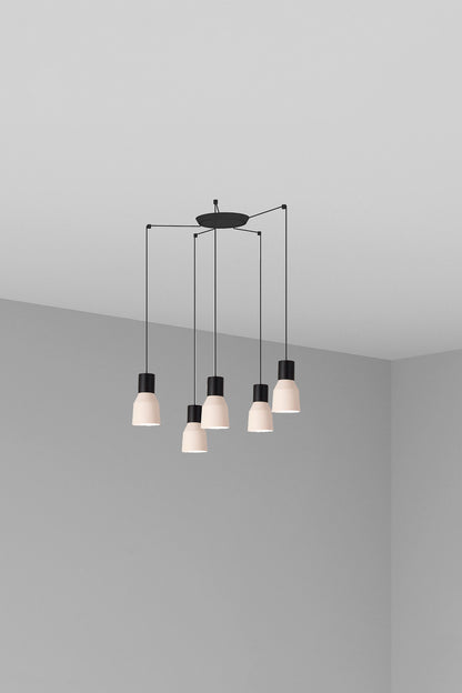 Lámpara colgante KOMBO beige FARO diseño geométrico 68592-5L
