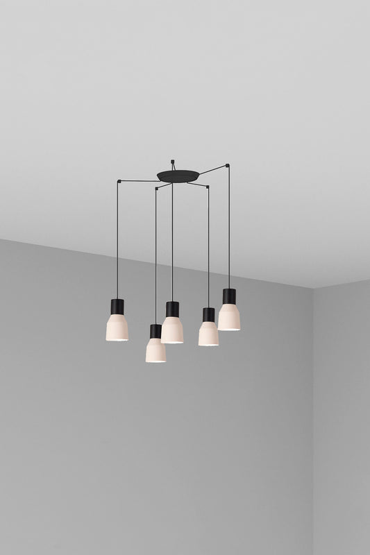 Lámpara colgante KOMBO beige FARO diseño geométrico 68592-5L