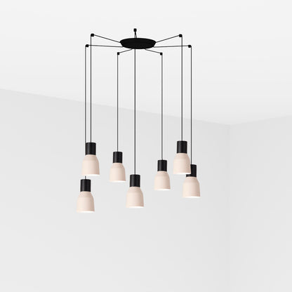 Lámpara Colgante Kombo 7L Nutcreatives FARO - 12 cm, Beige | FARO · Ref. 68592-7L