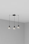 KOMBO Lámpara Colgante Gris Diseño Geométrico FARO 68593-3L