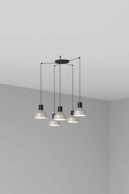 KOMBO Lámpara Colgante Gris Diseño Geométrico FARO 68593-5L