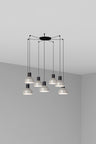 Lámpara colgante KOMBO Gris Diseño Faro, iluminación moderna para interiores. Ref: 68593-7L