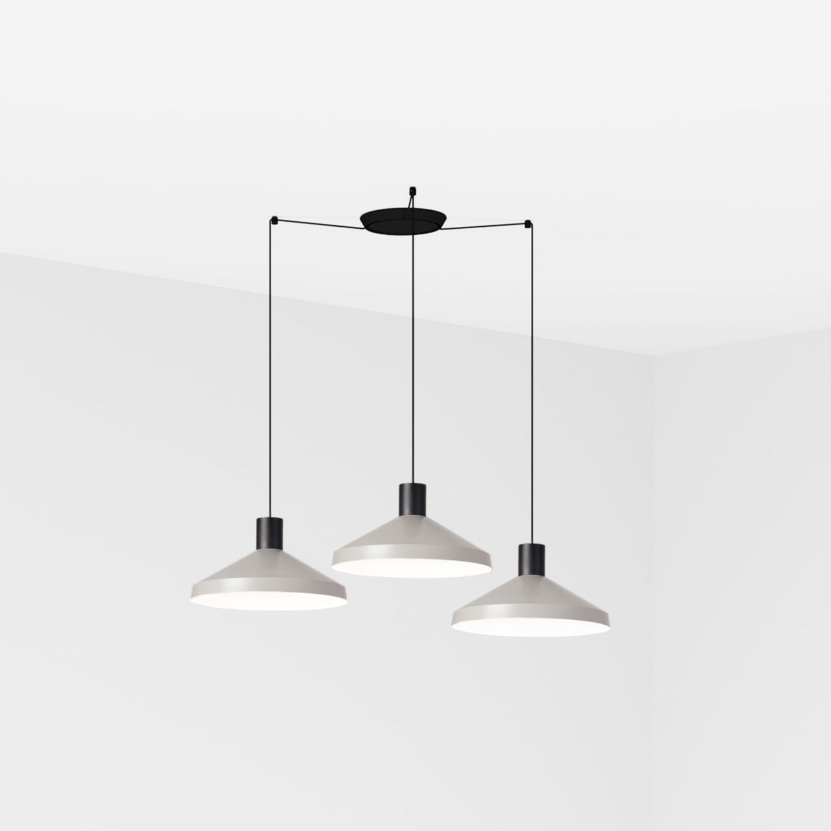 Lámpara Colgante Kombo 400 3L Gris 40 cm Nutcreatives FARO - vista principal | FARO