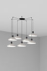 Lámpara Colgante KOMBO Gris 7 Luces FARO para salón comedor, diseño moderno