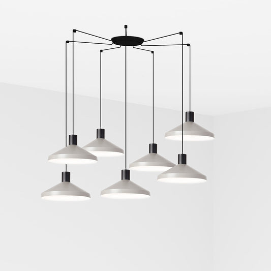Lámpara Colgante Kombo 400 7L Gris Nutcreatives FARO - vista principal | FARO