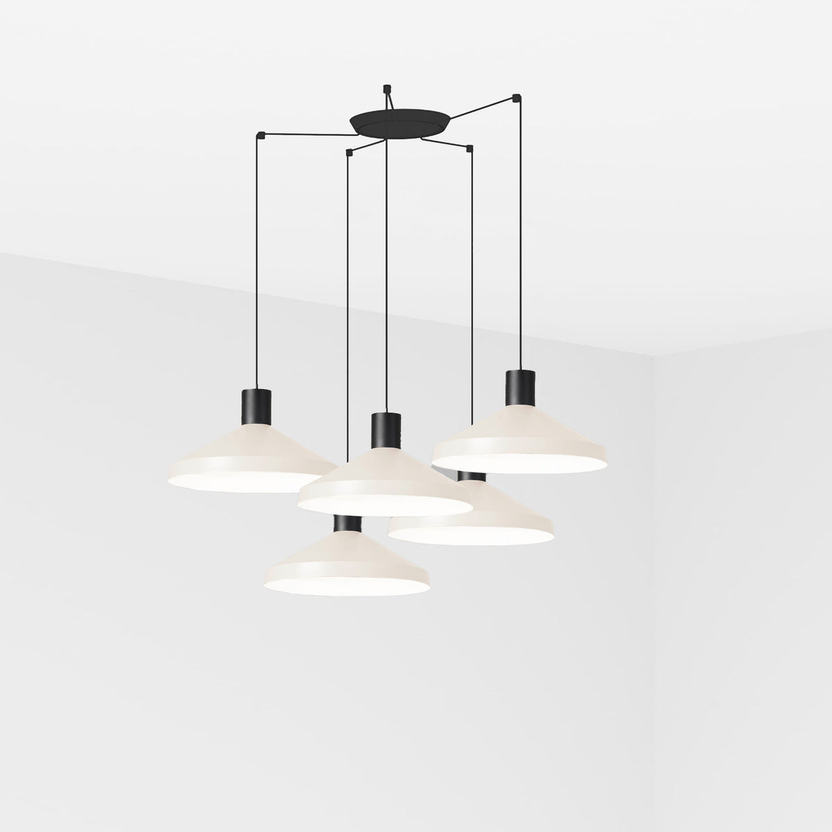 Lámpara Colgante Kombo 400 5L Beige 40 cm FARO - vista principal | FARO · Ref. 68596-5L
