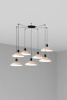 KOMBO Lámpara Colgante Beige 7 Luces FARO para salón, referencia 68596-7L